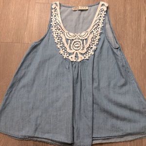 Zara Denim Top